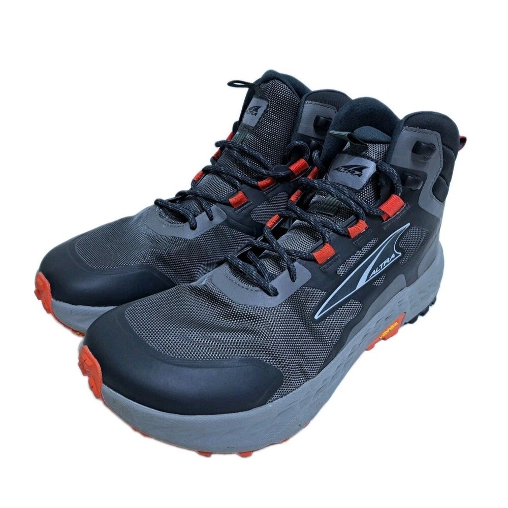 Altra Timp Hiker Men's Size 9.5 Gray Black Orange Hiking Shoes Boots